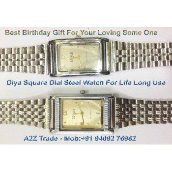Diya Ivory Dial Stainless Steel Straps Watch For Trendy Look On 50 % Discount,
